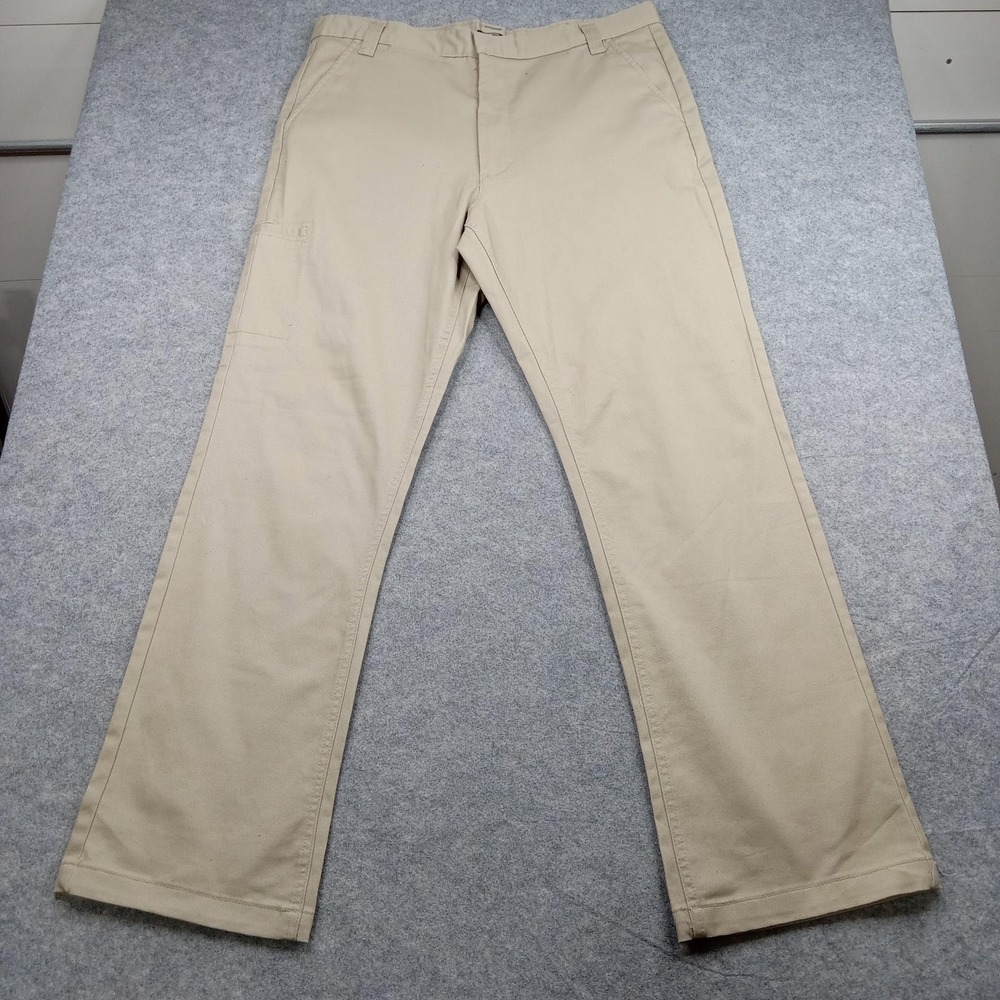 Craftsman Pants Mens 36x34 Khaki‎ Work Wear Utility Carpenter Stretch Casual